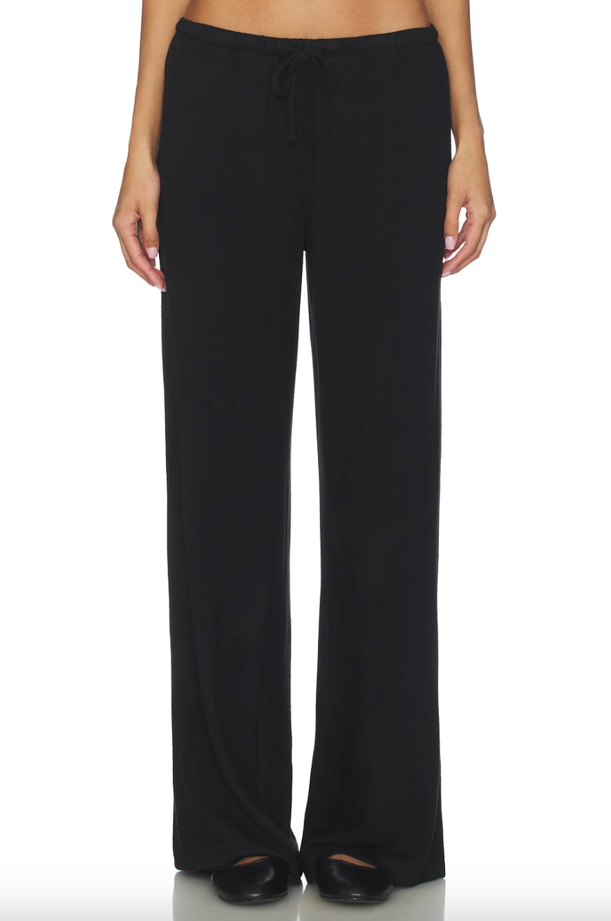 Eberjey | Cozy Time Pant In Black Wide Leg Lounge Pants L